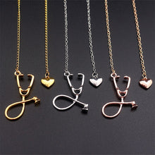 Nurse Heart Stethoscope Necklace