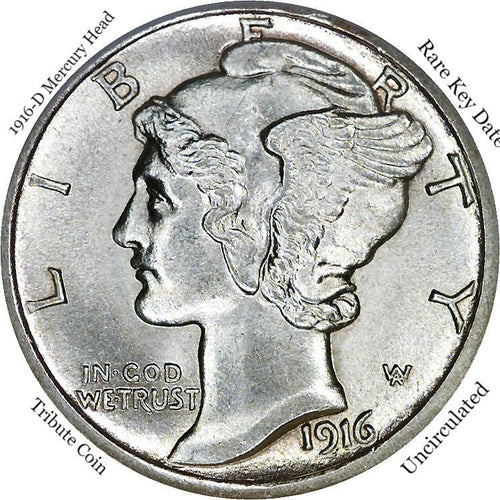 1916-D Mercury Dime UNC