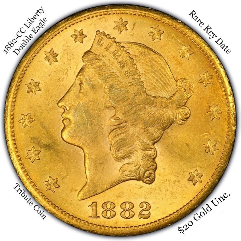 1882-CC $20 Liberty Double Eagle Tribute Coin