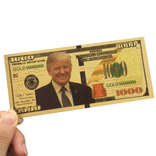 Trump $1000 Dollar Bill Gold Foil Banknotes