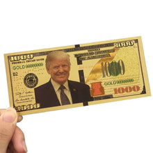 Trump $1000 Dollar Bill Gold Foil Banknotes