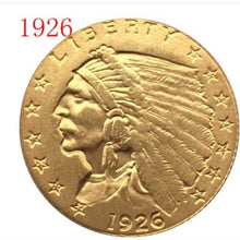 1908 $5 GOLD Indian Eagle Gold Plated Tribute Coin