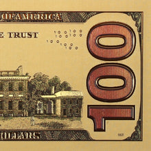 Gold Plated 2 Piece 100 Dollar Bill - Benjamin Set