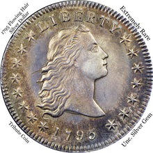 1795 Unc. Flowing Hair Dollar Heraldic Eagle Reverse Tribute Coin