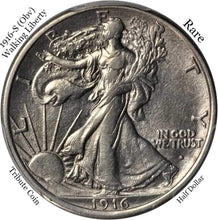 1916-S (Obv) Uncirculated Walking Liberty Half Dollar Tribute Coin
