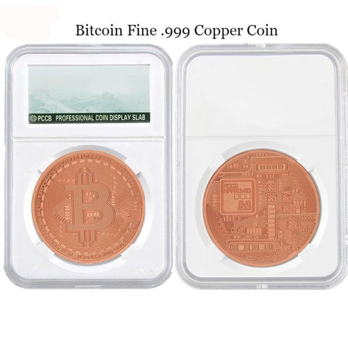 Bitcoin Fine Copper Bullion Commemorative Coin With PCCB Protection