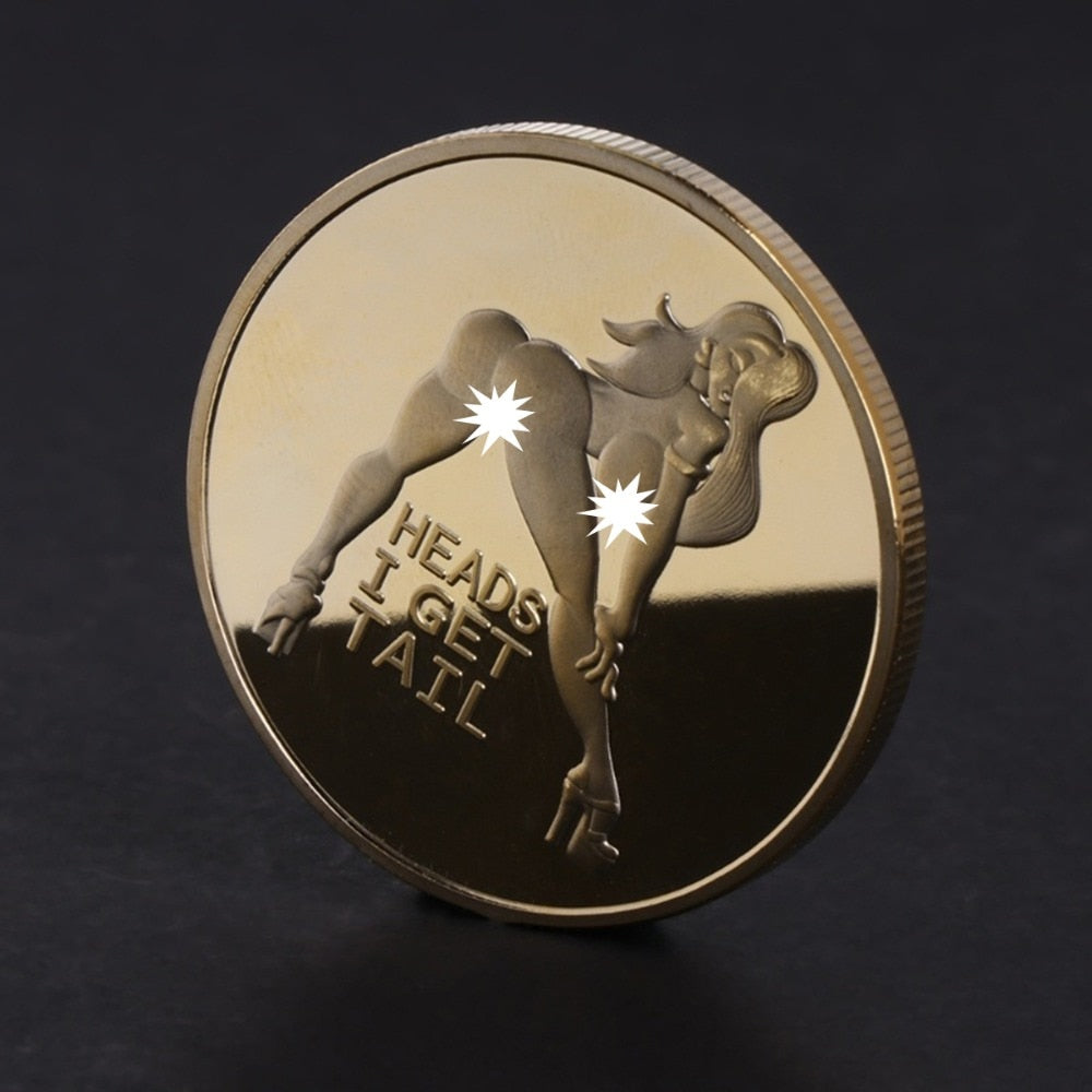 Double Sided Sexy Woman Coin 