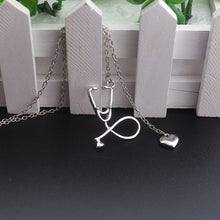 Nurse Heart Stethoscope Necklace