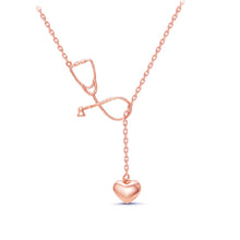 Nurse Heart Stethoscope Necklace