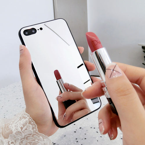 Luxury Clear Makeup Mirror Phone Case for iPhone X 8 7 6 6S