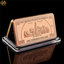 US Copper Plated Bar Franklin $100 Bill
