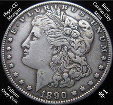1890-CC Morgan Silver Dollar Silver Plated Tribute Coin