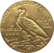 1908 $5 GOLD Indian Half Eagle Gold Plated Tribute
