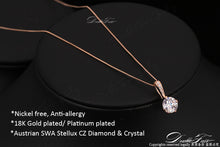 Double Fair Cubic Zirconia Gold Plated Chain Necklace
