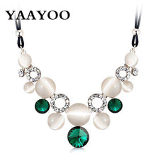 Blue/Green Opal Crystal Necklace
