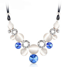 Blue/Green Opal Crystal Necklace