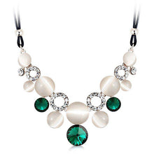 Blue/Green Opal Crystal Necklace