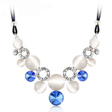 Blue/Green Opal Crystal Necklace