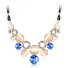 Blue/Green Opal Crystal Necklace