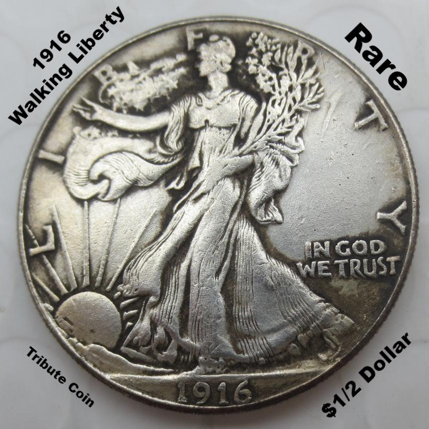 1916-S Walking Liberty Half Dollar Copy Coin