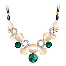Blue/Green Opal Crystal Necklace