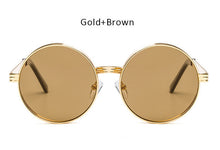 Vintage  Men Women Gothic Steampunk Round Sunglasses