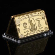 One Million Dollar 24K 999.9 Gold Plated Bar with Plastic Case