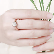Austrian Rose Gold Color Opal Ring