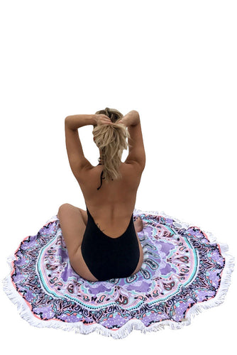 Bohemian Tassel Round Beach Towel Yoga Mat