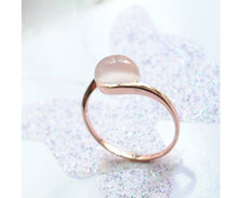 Austrian Rose Gold Color Opal Ring