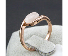 Austrian Rose Gold Color Opal Ring