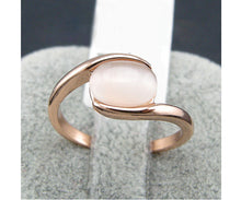 Austrian Rose Gold Color Opal Ring