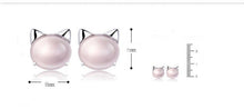 Pink Opal Cat Necklace and Earrings