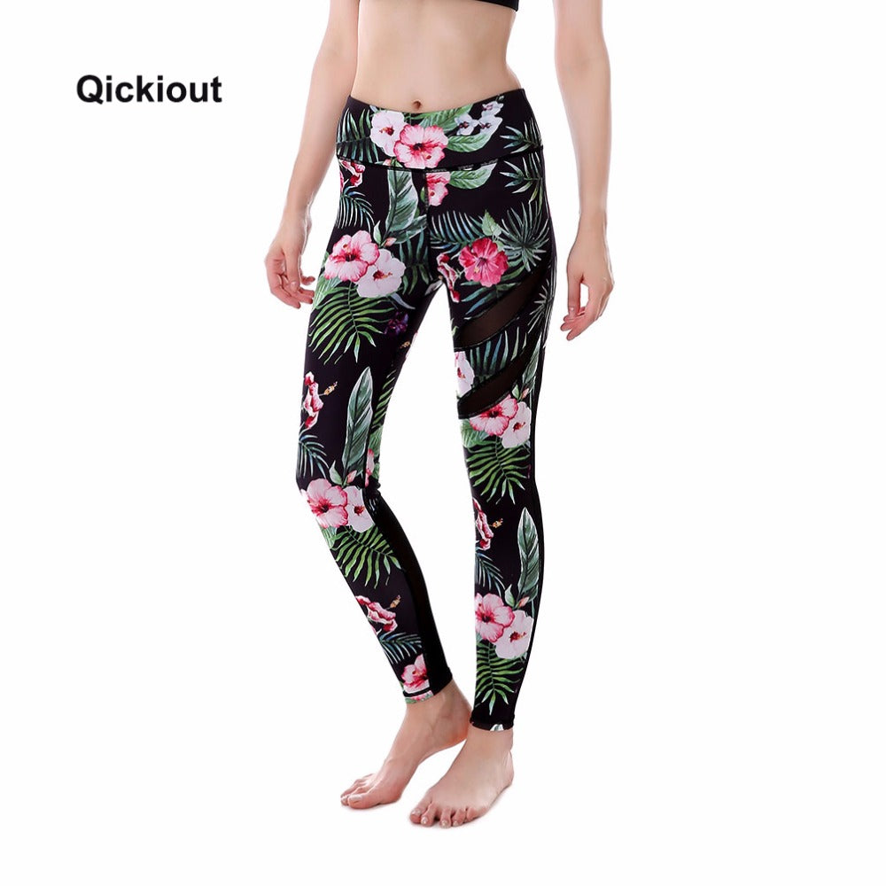 Qickitout Athleisure Summer Bloom Leggings