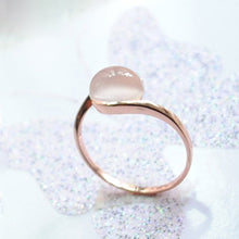 Austrian Rose Gold Color Opal Ring