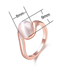 Austrian Rose Gold Color Opal Ring
