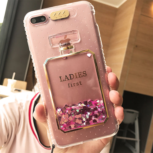 Perfume Bottle Liquid Phone Case for For iphone-5-5s-se, 6-6s, 6plus-6splus, 7-8, 7plus-8plus