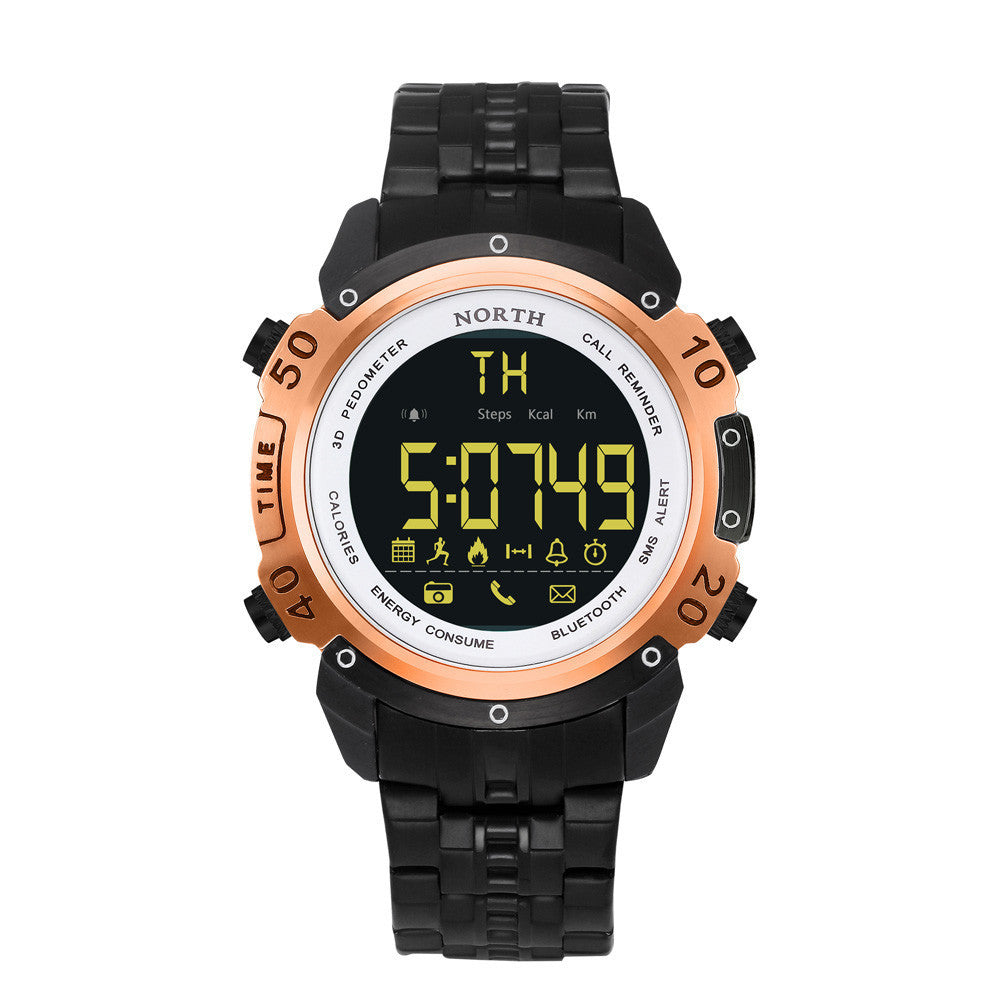 Bluetooth4.0 Smart Watch Stainless Steel Sports Man Running Smartwatch
