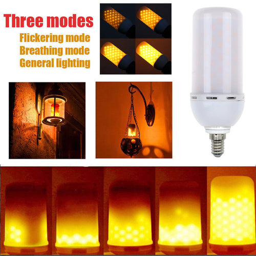 LED E14 5W Flicker Flame Fire Effect Light Bulb Warm White Decor Lamp