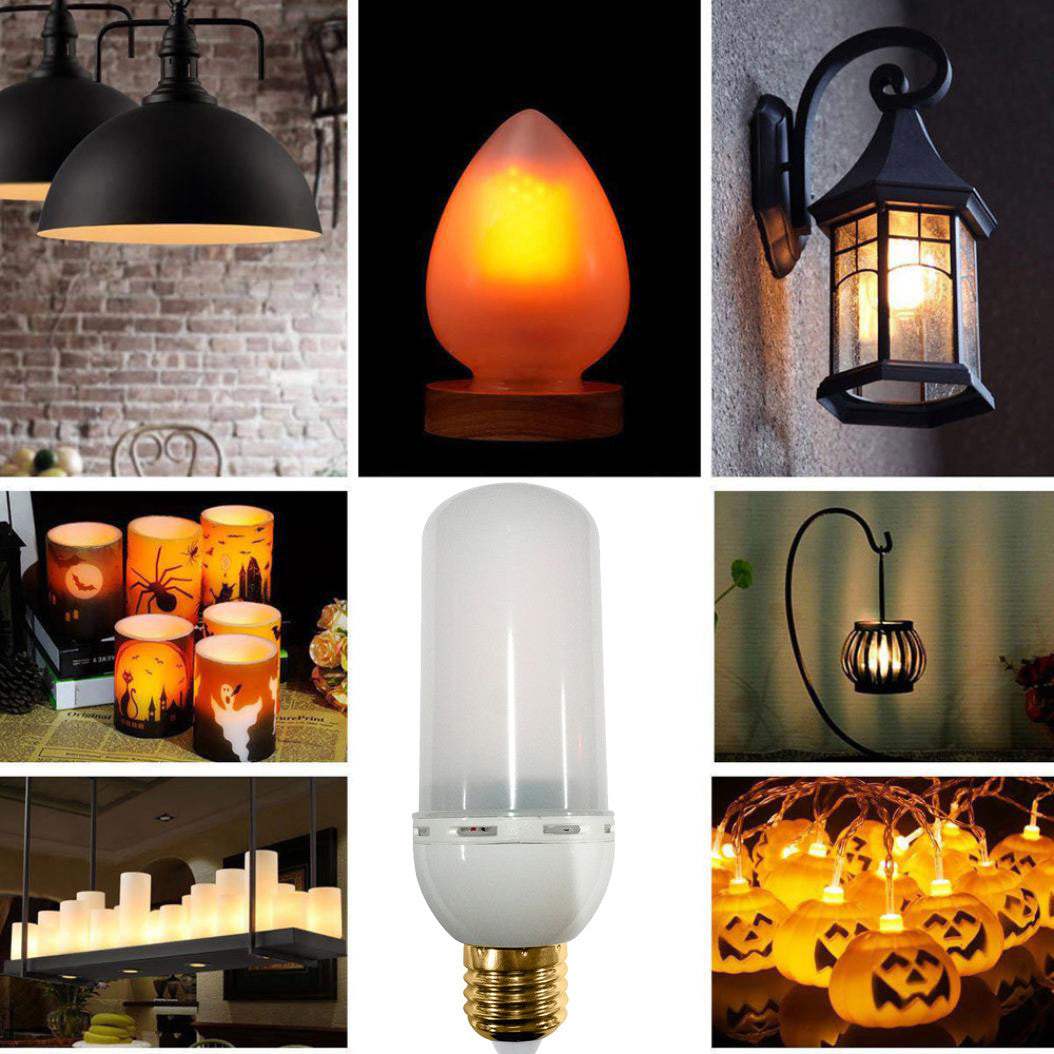 LED Flame Fire Light Effect Simulated Nature Corn Bulbs E26 Decoration Lamp