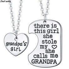 Grandpa's Girl Heart Necklace