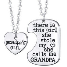 Grandpa's Girl Heart Necklace