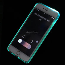 TPU Silicone Case For iPhone 5s SE 6 6s Plus Transparent Flash Light UP Tube Series Remind Glitter Incoming Call LED Blink Cover