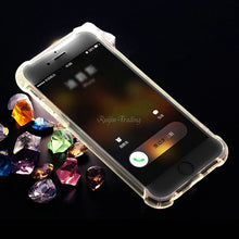 TPU Silicone Case For iPhone 5s SE 6 6s Plus Transparent Flash Light UP Tube Series Remind Glitter Incoming Call LED Blink Cover