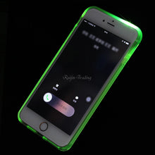 TPU Silicone Case For iPhone 5s SE 6 6s Plus Transparent Flash Light UP Tube Series Remind Glitter Incoming Call LED Blink Cover
