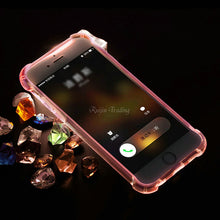 TPU Silicone Case For iPhone 5s SE 6 6s Plus Transparent Flash Light UP Tube Series Remind Glitter Incoming Call LED Blink Cover