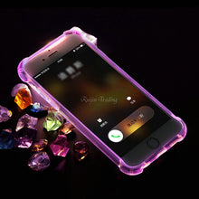 TPU Silicone Case For iPhone 5s SE 6 6s Plus Transparent Flash Light UP Tube Series Remind Glitter Incoming Call LED Blink Cover