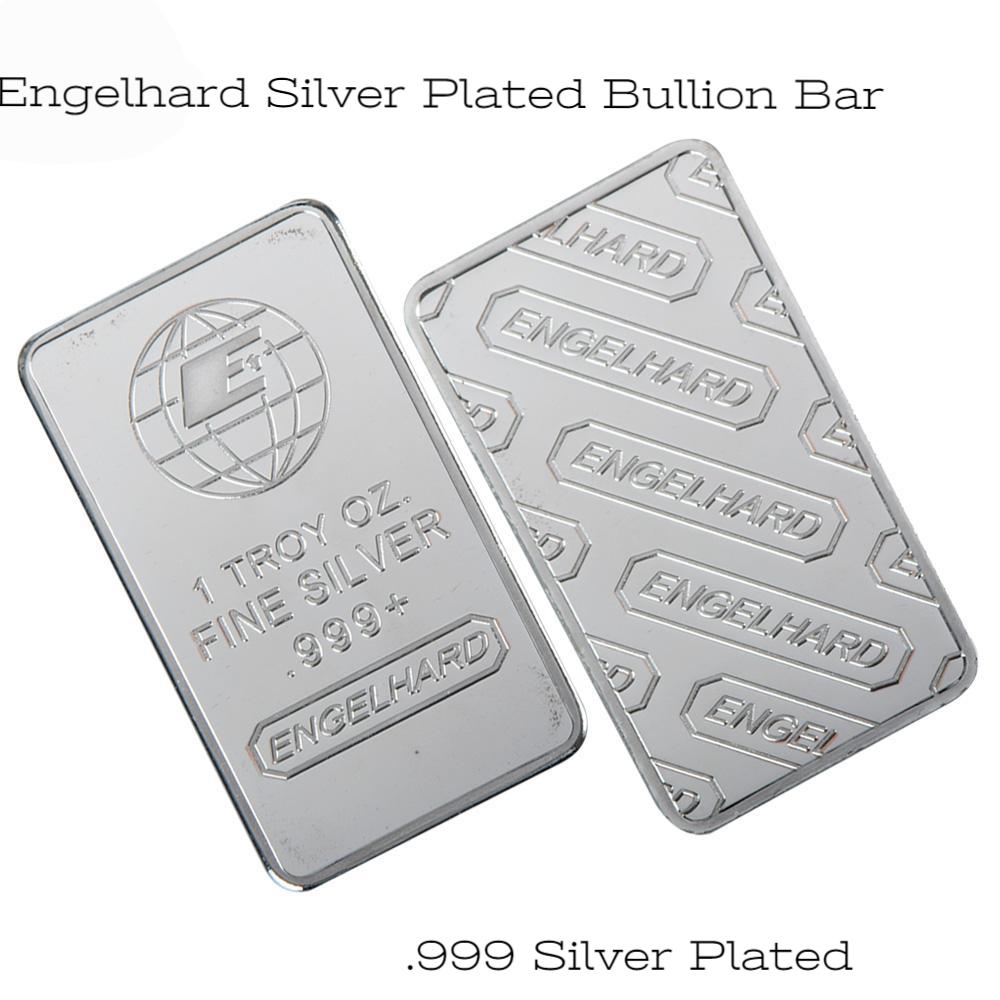 Engelhard 1 Oz Fine .999 Silver Plated Bullion Bar
