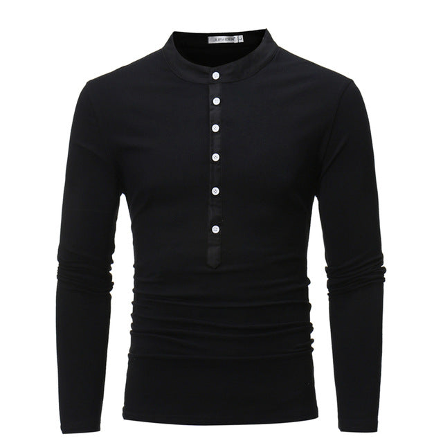 YJSFG HOUSE Mens Athleisure Long Sleeve T-shirt