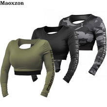 Maoxzon Athleisure Long Sleeve Backless Short Top